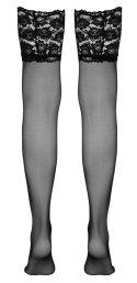 Cottelli LEGWEAR - Czarne Pończochy Z Szeroką Koronką 4 Cottelli LEGWEAR