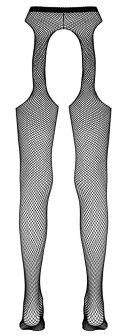 Cottelli LEGWEAR - Czarne Rajstopy Kabaretki Z Pasem Do Pończoch L/XL Cottelli LEGWEAR
