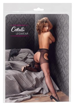 Cottelli LEGWEAR - Czarne Rajstopy Z Pasem Do Pończoch L/XL Cottelli LEGWEAR