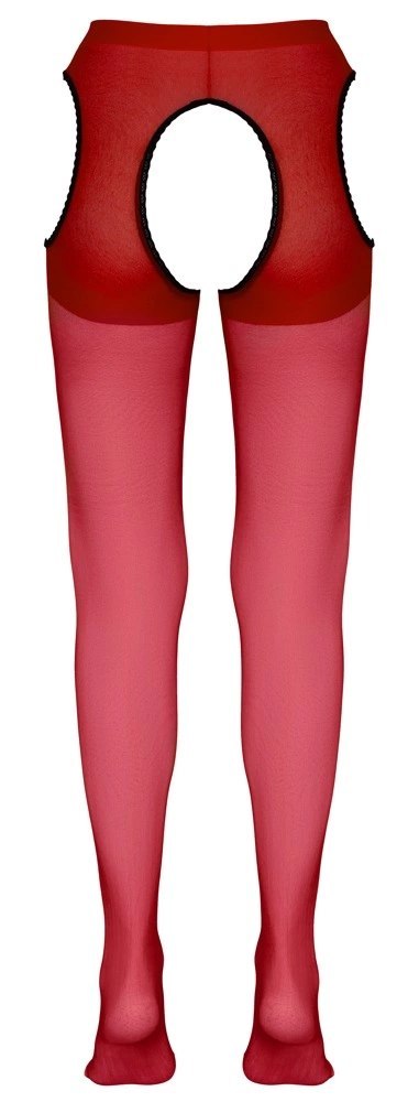 Cottelli LEGWEAR - Czerwone Rajstopy Z Pasem Do Pończoch L/XL Cottelli LEGWEAR Cottelli LEGWEAR - Czerwone Rajstopy Z Pasem Do Pończoch L/XL Cottelli LEGWEAR