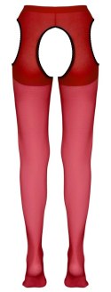 Cottelli LEGWEAR - Czerwone Rajstopy Z Pasem Do Pończoch S/M Cottelli LEGWEAR