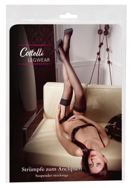Cottelli LEGWEAR - Klasyczne Czarne Pończochy Z Elegancką Koronką 4 Cottelli LEGWEAR