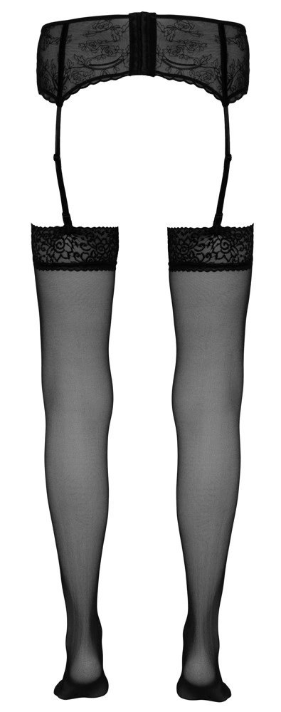 Cottelli LEGWEAR - Klasyczne Czarne Pończochy Z Elegancką Koronką 4 Cottelli LEGWEAR Cottelli LEGWEAR - Klasyczne Czarne Pończochy Z Elegancką Koronką 4 Cottelli LEGWEAR
