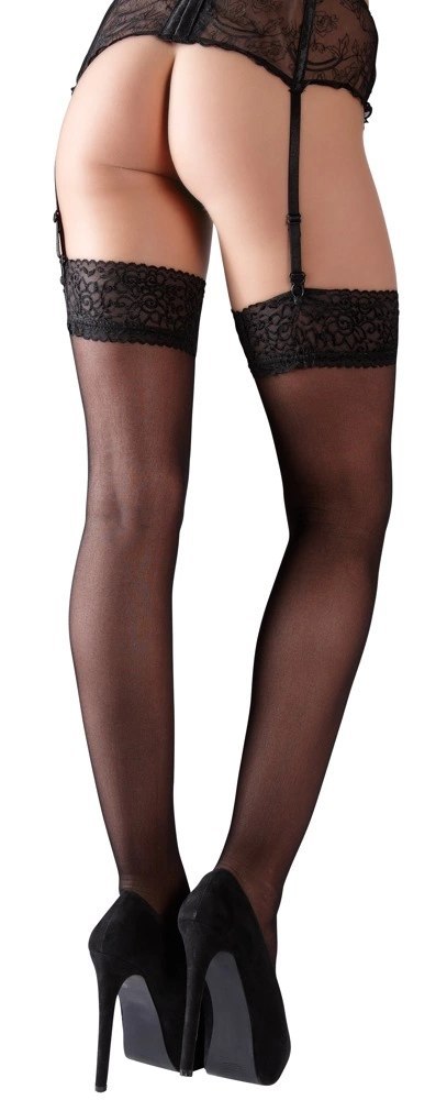 Cottelli LEGWEAR - Klasyczne Czarne Pończochy Z Elegancką Koronką 5 Cottelli LEGWEAR Cottelli LEGWEAR - Klasyczne Czarne Pończochy Z Elegancką Koronką 5 Cottelli LEGWEAR
