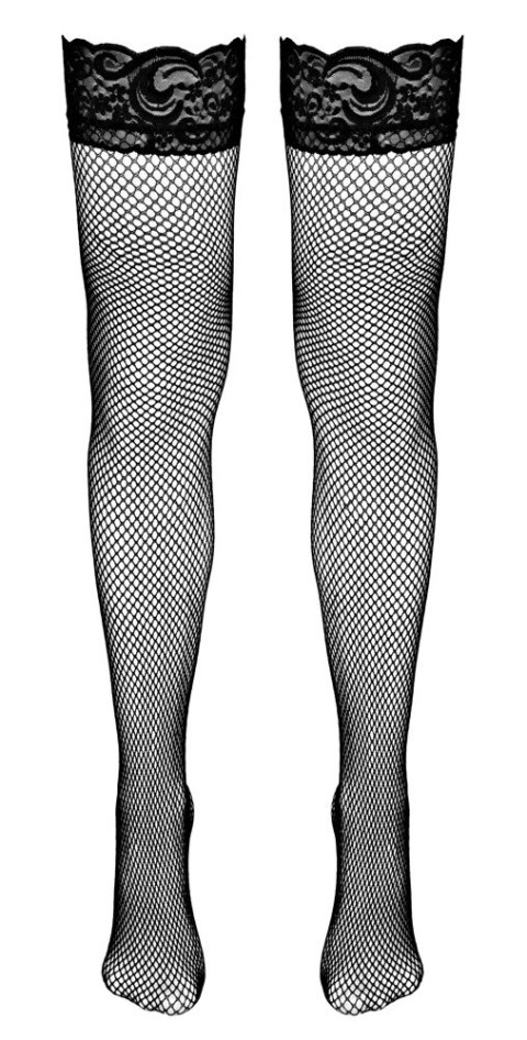 Cottelli LEGWEAR - Pończochy Kabaretki Z Koronką Czarne L Cottelli LEGWEAR Cottelli LEGWEAR - Pończochy Kabaretki Z Koronką Czarne L Cottelli LEGWEAR