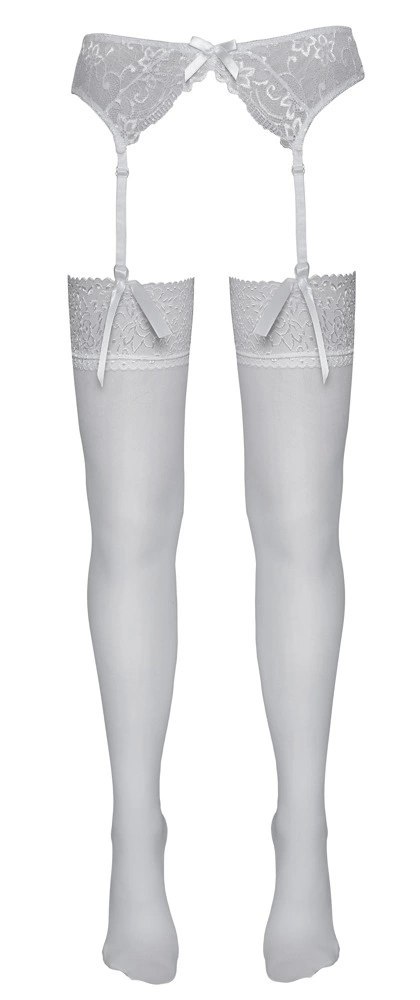 Cottelli LEGWEAR - Seksowne Białe Pończochy Z Białą Koronką 4 Cottelli LEGWEAR Cottelli LEGWEAR - Seksowne Białe Pończochy Z Białą Koronką 4 Cottelli LEGWEAR