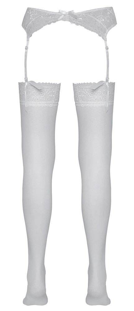 Cottelli LEGWEAR - Seksowne Białe Pończochy Z Białą Koronką 4 Cottelli LEGWEAR Cottelli LEGWEAR - Seksowne Białe Pończochy Z Białą Koronką 4 Cottelli LEGWEAR