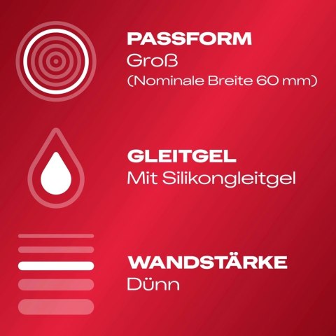 Durex - Duże Prezerwatywy Na Bazie Silikonu Ze Smoczkiem gefühlsecht extra larg8 8szt Durex Durex - Duże Prezerwatywy Na Bazie Silikonu Ze Smoczkiem gefühlsecht extra larg8 8szt Durex