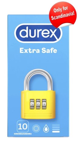 Durex Extra Safe - Prezerwatywy Mocno Nawilżone 10szt Durex