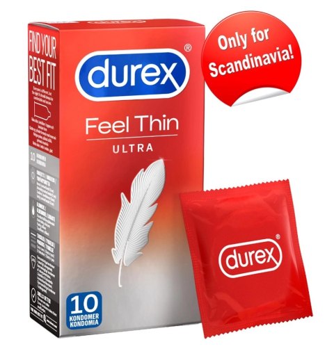 Durex Feel Thin - Prezerwatywy 20% Cieńsze 10szt Durex Durex Feel Thin - Prezerwatywy 20% Cieńsze 10szt Durex