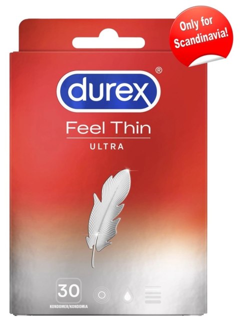 Durex Feel Thin - Prezerwatywy 20% Cieńsze 30szt Durex Durex Feel Thin - Prezerwatywy 20% Cieńsze 30szt Durex