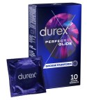 Durex Perfect Glide - Grube Nawilżone Prezerwatywy 10szt Durex