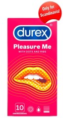 Durex Pleasure Me - Żeberkowane Prezerwatywy 10szt Durex