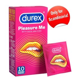 Durex Pleasure Me - Żeberkowane Prezerwatywy 10szt Durex