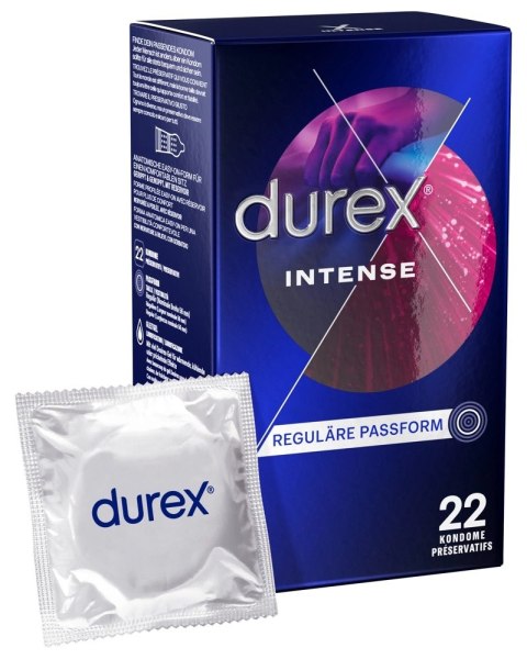 Durex - Prążkowane Prezerwatywy Miętowe Intense Orgasmic 22 szt Durex Durex - Prążkowane Prezerwatywy Miętowe Intense Orgasmic 22 szt Durex