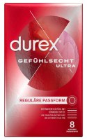 Durex - Prezerwatywy Lateksowe 20% Cieńsze Gefühlsecht Ultra 8 szt Durex