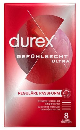 Durex - Prezerwatywy Lateksowe 20% Cieńsze Gefühlsecht Ultra 8 szt Durex