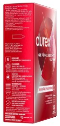 Durex - Prezerwatywy Lateksowe 20% Cieńsze Gefühlsecht Ultra 8 szt Durex