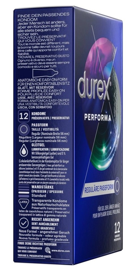 Durex - Prezerwatywy Zapewniające Dłuższy Seks Performa 12 szt Durex Durex - Prezerwatywy Zapewniające Dłuższy Seks Performa 12 szt Durex