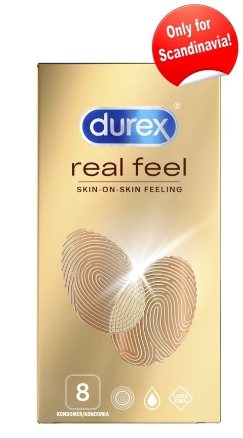 Durex Real Feel - Prezerwatywy Pozbawione Lateksu 8szt Durex