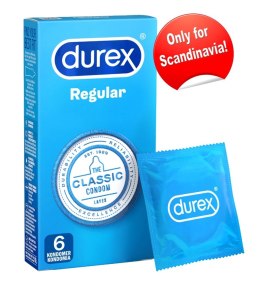 Durex Regular - Klasyczne Prezerwatywy Nawilżone 6szt Durex
