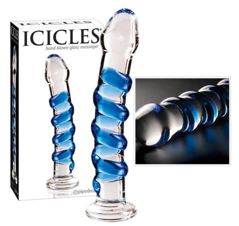 Icicles - Zakrzywione Szklane Dildo Z Wypustkami Icicles Icicles - Zakrzywione Szklane Dildo Z Wypustkami Icicles