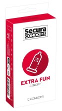 Secura Extra Fun - Prezerwatywy Z Wypustkami Stymulującymi 12pcs Box Secura