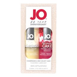 System JO - Zestaw Lubrykantów Wodnych O Smaku Szampana I Tortu 2x60 ml System JO