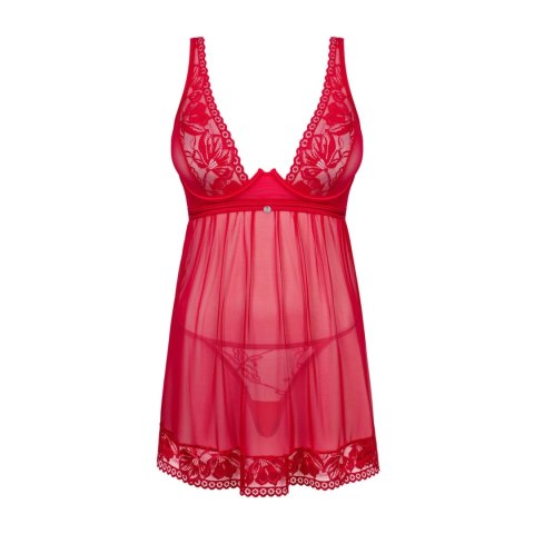 Obsessive - Seksowna Prześwitująca Babydoll I Stringi Czerwone XL/2XL Obsessive Obsessive - Seksowna Prześwitująca Babydoll I Stringi Czerwone XL/2XL Obsessive