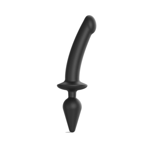 Strap-On-Me - Dwustronne Dildo Z Korkiem Analnym Czarne S Strap-On-Me Strap-On-Me - Dwustronne Dildo Z Korkiem Analnym Czarne S Strap-On-Me