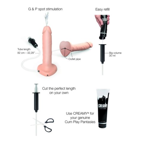 Strap-On-Me - Realistyczne Dildo Tryskające Spermą L Czarny Strap-On-Me Strap-On-Me - Realistyczne Dildo Tryskające Spermą L Czarny Strap-On-Me