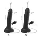 Strap-On-Me - Realistyczne Dildo Tryskające Spermą XL Czarny Strap-On-Me