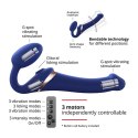 Strap-On-Me - Wibrator Strap-On Z 3 Silnikami Niebieski M Strap-On-Me