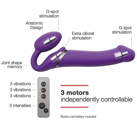 Strap-On-Me - Wibrujący Bez-paskowy Strap-On M Fioletowy Strap-On-Me Strap-On-Me - Wibrujący Bez-paskowy Strap-On M Fioletowy Strap-On-Me