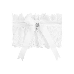 Obsessive - Koronkowa Podwiązka Amor Blanco Biała O/S Obsessive