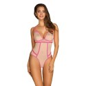 Obsessive - Nudelia Seksowne Body Różowe L/XL Obsessive