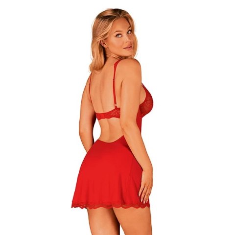 Obsessive - Seksowna Koszulka Babydoll + Stringi Luvae Czerwone S/M Obsessive Obsessive - Seksowna Koszulka Babydoll + Stringi Luvae Czerwone S/M Obsessive