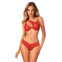 Obsessive - Seksowny Koronkowy Komplecik Atenica 2-pcs Czerwony M/L Obsessive