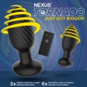 Nexus - Wibrująco-Obrotowy Korek Analny Tornado + Pilot Czarny Nexus