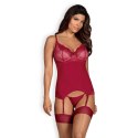 Obsessive - Gorset I Stringi Rosalyne Czerwone S/M Obsessive