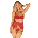 Obsessive - Pas Do Pończoch Lonesia Czerwony S/M Obsessive