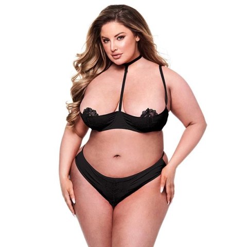 Baci - Seksowny 2-Częściowy Zestaw Biustonosz i Stringi Czarny Queen Baci Baci - Seksowny 2-Częściowy Zestaw Biustonosz i Stringi Czarny Queen Baci