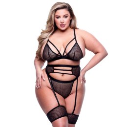 Baci - Seksowny 3-Częściowy Zestaw Czarny Queen Baci