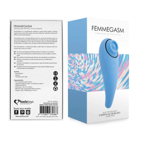 FeelzToys - FemmeGasm Tapping & Tickling Vibrator Turkusowy FeelzToys FeelzToys - FemmeGasm Tapping & Tickling Vibrator Turkusowy FeelzToys