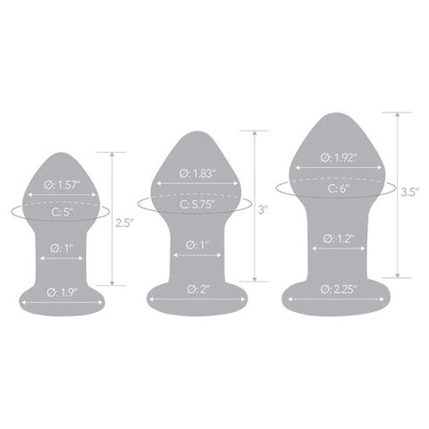 Glas - Zestaw Do Treningu Analnego Pleasure Droplets 3 szt Glas Glas - Zestaw Do Treningu Analnego Pleasure Droplets 3 szt Glas