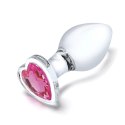 Glas - Zestaw Szklanych Korków Analnych Heart Jewel 3 szt Glas