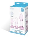 Glas - Zestaw Szklanych Zatyczek Analnych Rosebud 3 szt Glas