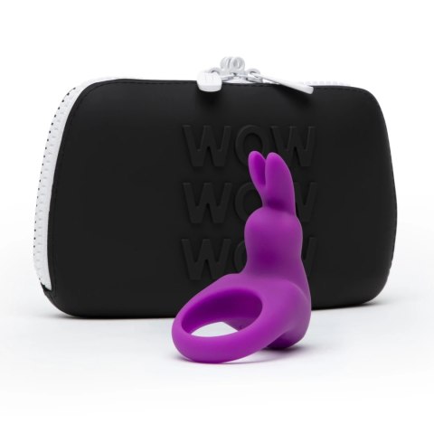 Happy Rabbit - Wibrujący Fioletowy Pierścień Na Penisa Z Etui Happy Rabbit