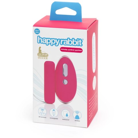 Happy Rabbit - Zdalnie Sterowany Wibrator Do Majtek Knicker Vibe Różowy + Figi Happy Rabbit Happy Rabbit - Zdalnie Sterowany Wibrator Do Majtek Knicker Vibe Różowy + Figi Happy Rabbit