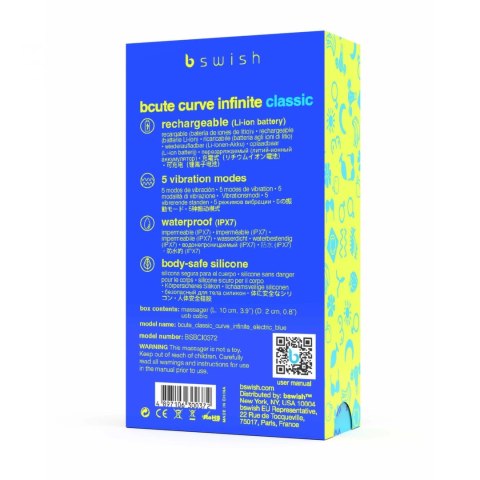 B swish - Wibrator Punktu-G Bcute Curve Classic Niebieski B Swish B swish - Wibrator Punktu-G Bcute Curve Classic Niebieski B Swish